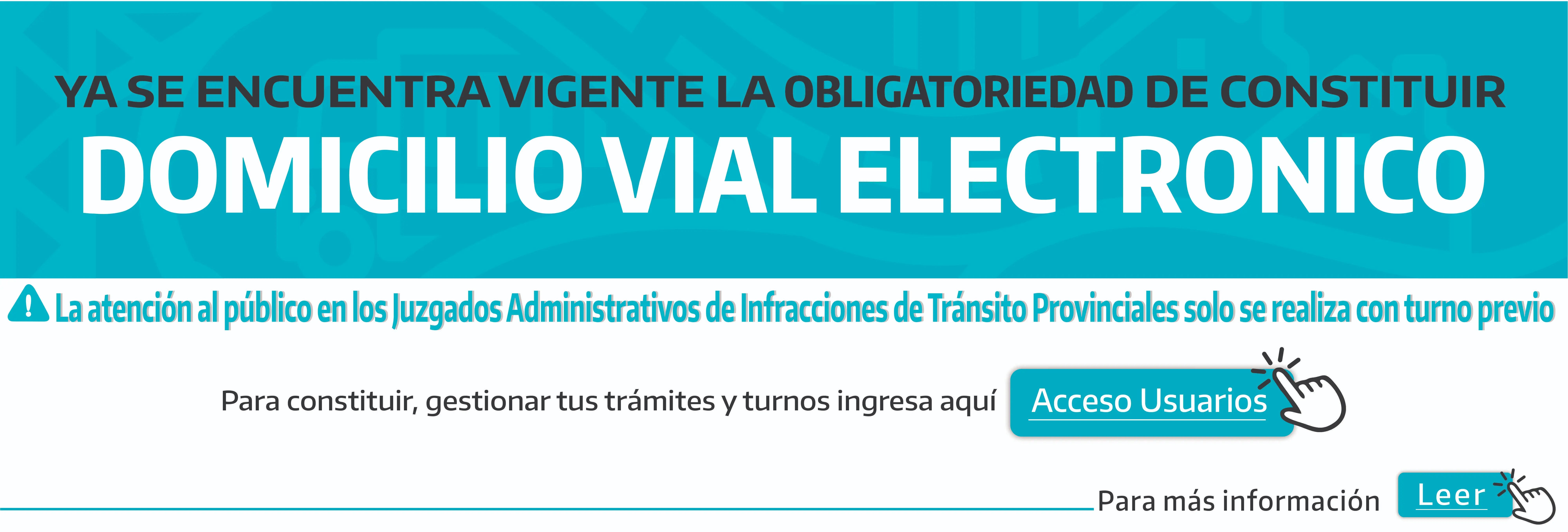 Banner del domicilio vial electr�nico